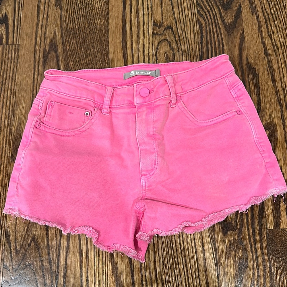 Tractr Brittany - Neon Color Fray Hem Shorts (Kids size 14)